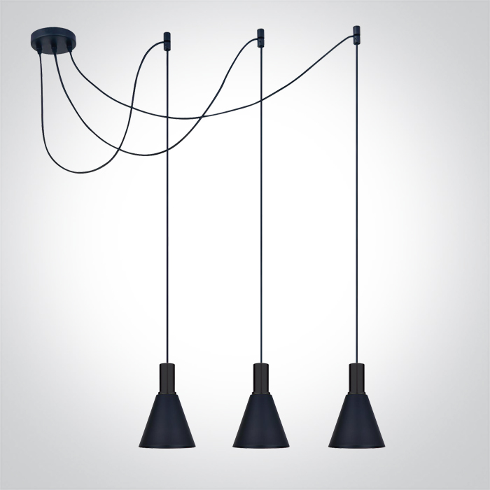 One Light Tala lampada sospesa 3x10 W nero 63122B/B