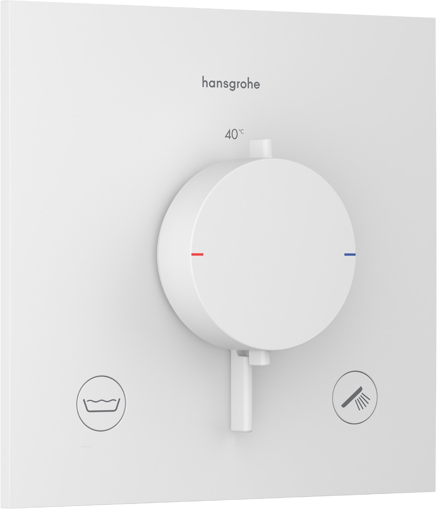 Hansgrohe Ecostat Comfort E rubinetto per vasca e doccia da incasso con termostato bianco 33716700