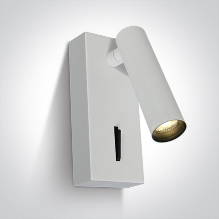 One Light Kandila lampada da parete 1x3 W bianco 65746/W/W