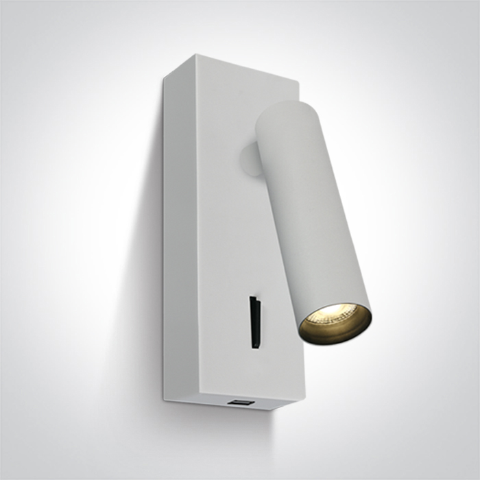One Light Kandila lampada da parete 1x3 W bianco 65746A/W/W
