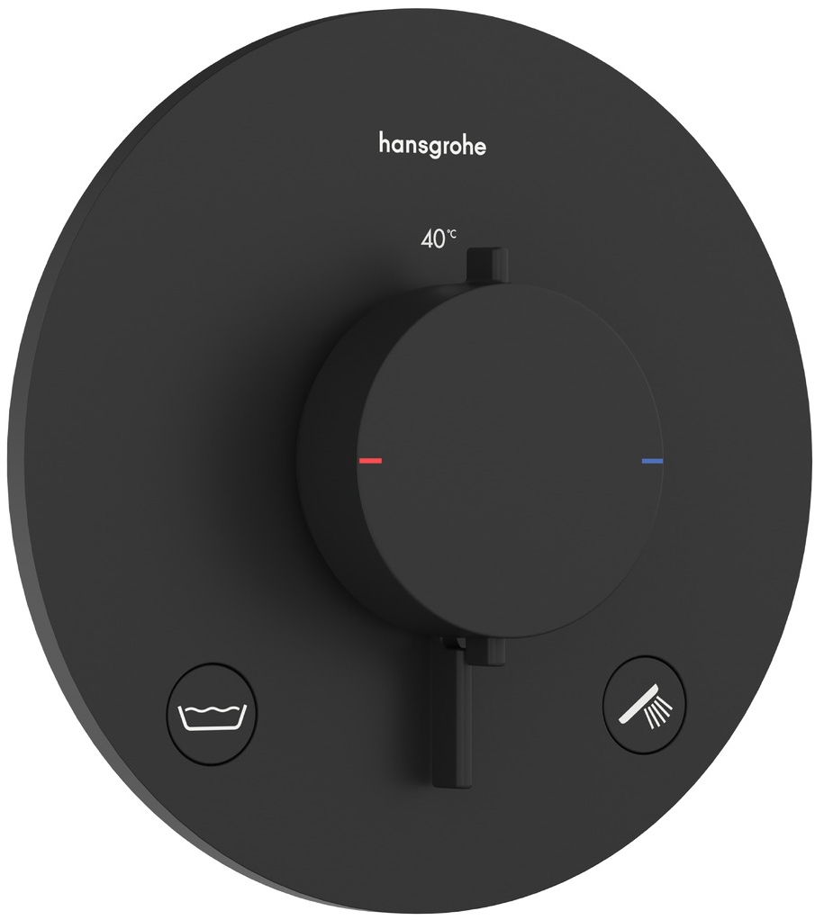 Hansgrohe Ecostat Comfort S rubinetto per vasca e doccia da incasso con termostato nero 33718670