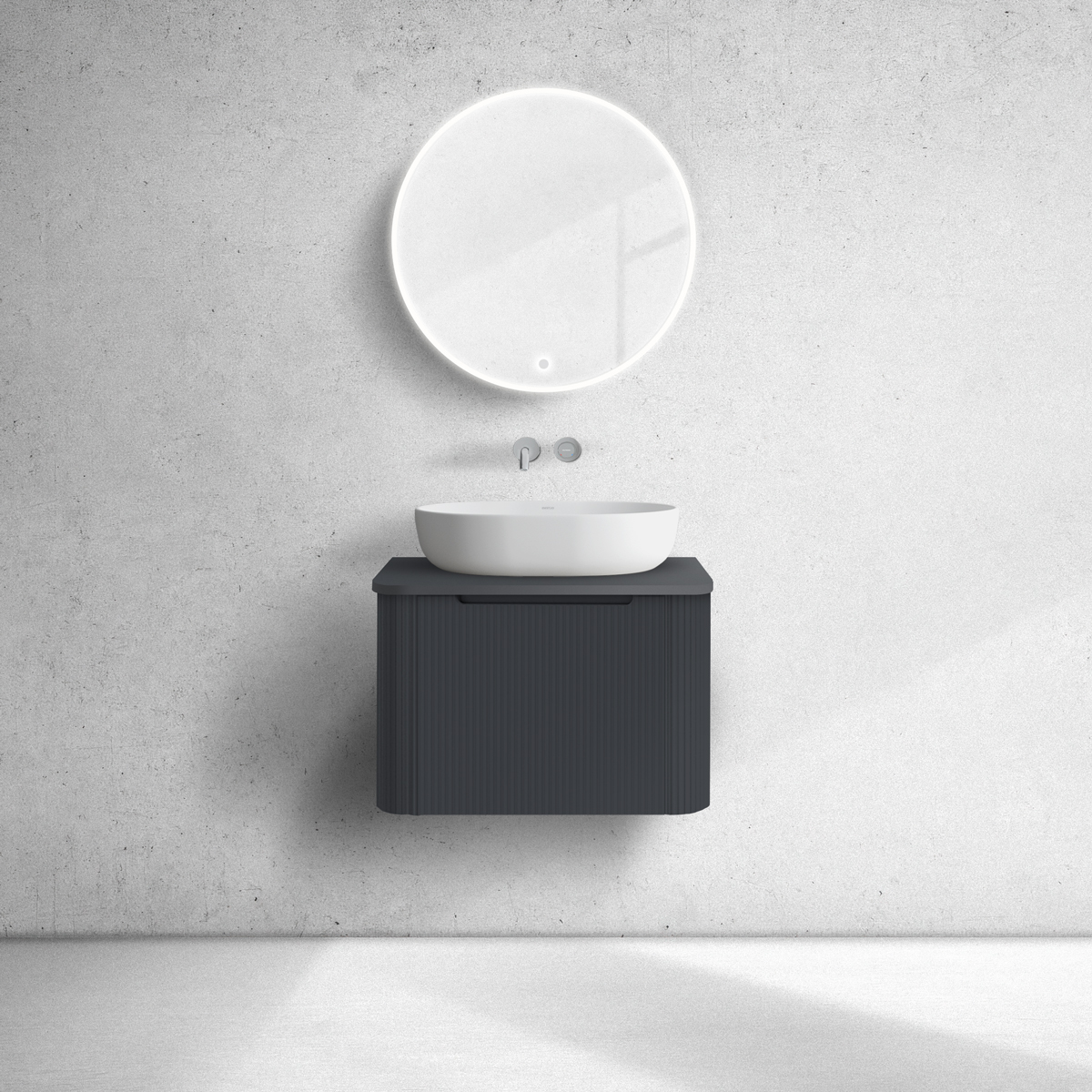 Oltens Hamnes armadietto 60x46x39 cm sottolavabo sospeso nero 60022300