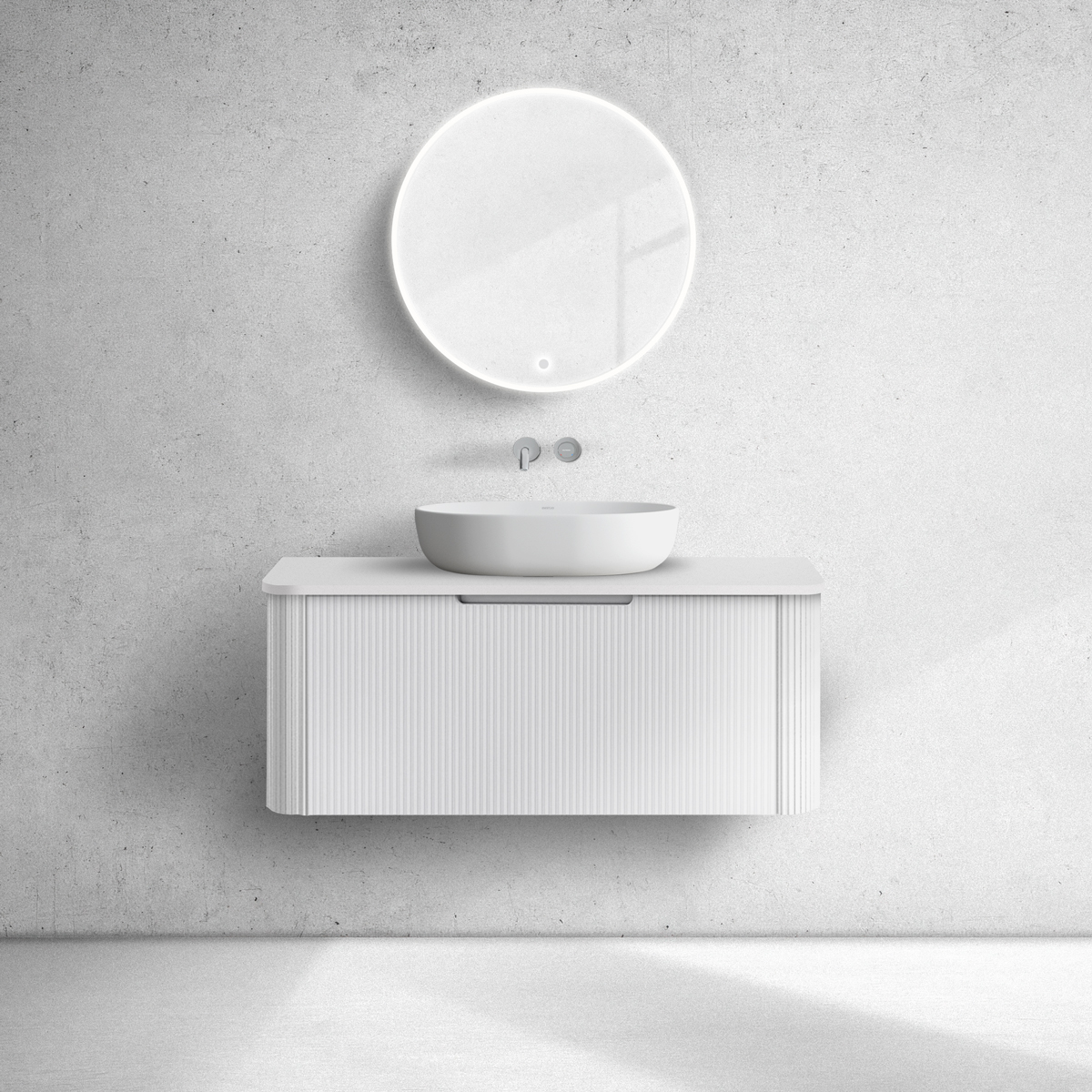 Oltens Hamnes armadietto 100x46x39 cm sottolavabo sospeso bianco 60024000