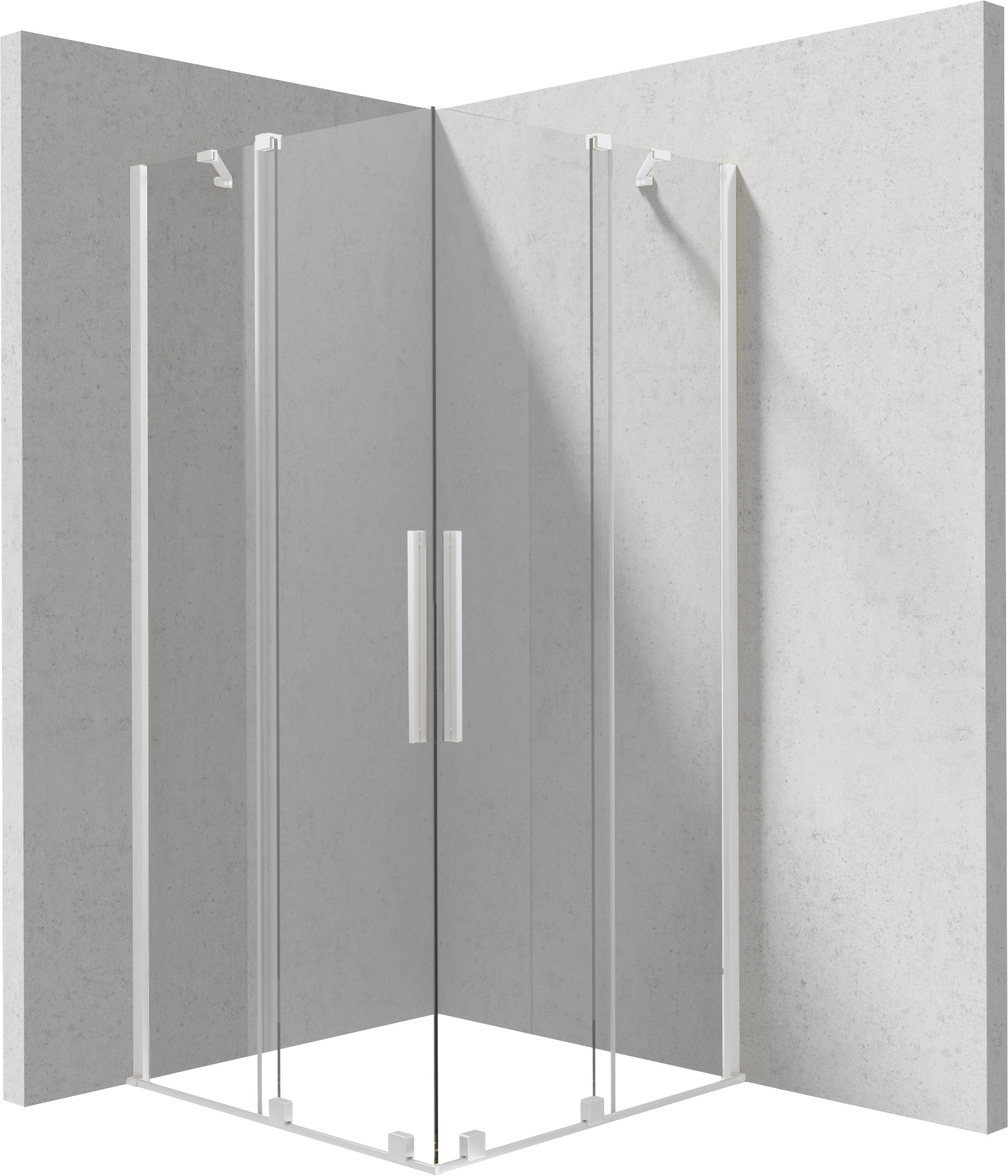 Deante Kerria Plus box doccia 90x90 cm quadrato bianco opaca/vetro trasparente KPNAP09P09