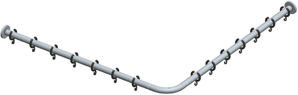 Keuco Plan asta per tenda doccia 14939171000