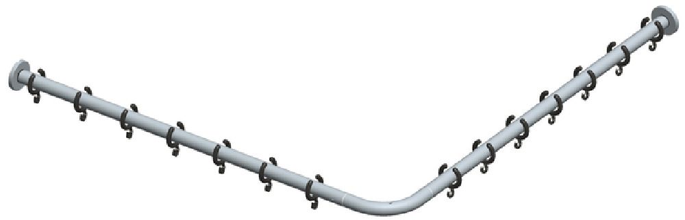 Keuco Plan asta per tenda doccia 14939171200