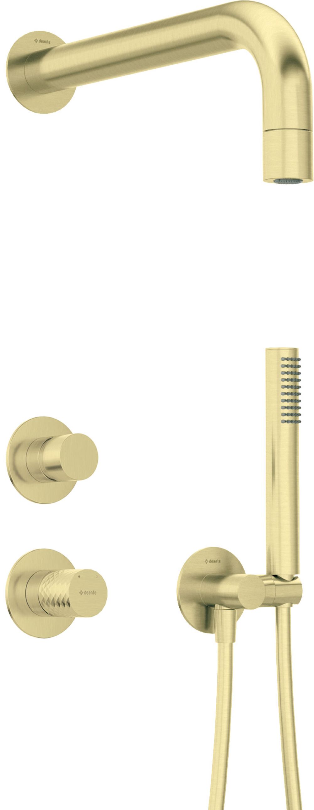 Deante Silia Hexa set doccia da incasso con soffione oro NHS_R9XK