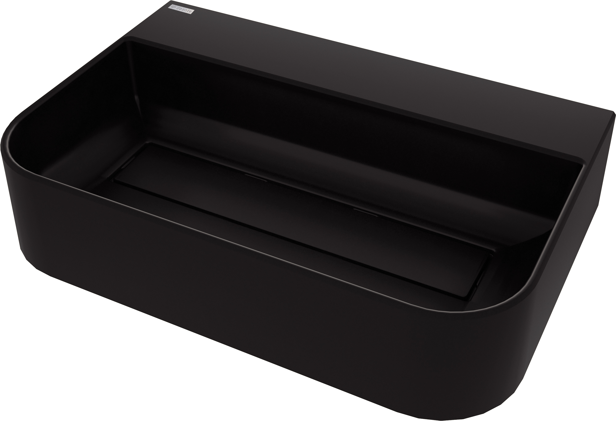 Deante Arnika lavabo 60.5x40.5 cm da appoggio nero CQA_NU6S
