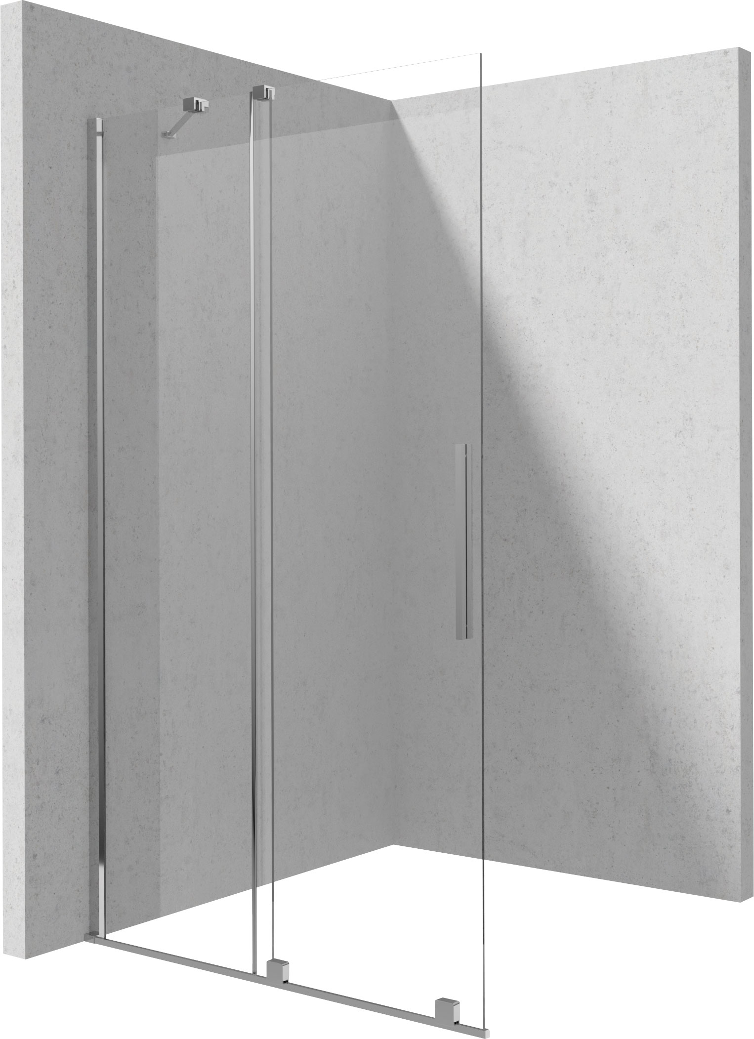 Deante Prizma parete doccia walk-in 140 cm cromo lucida/vetro trasparente KTJ_034R