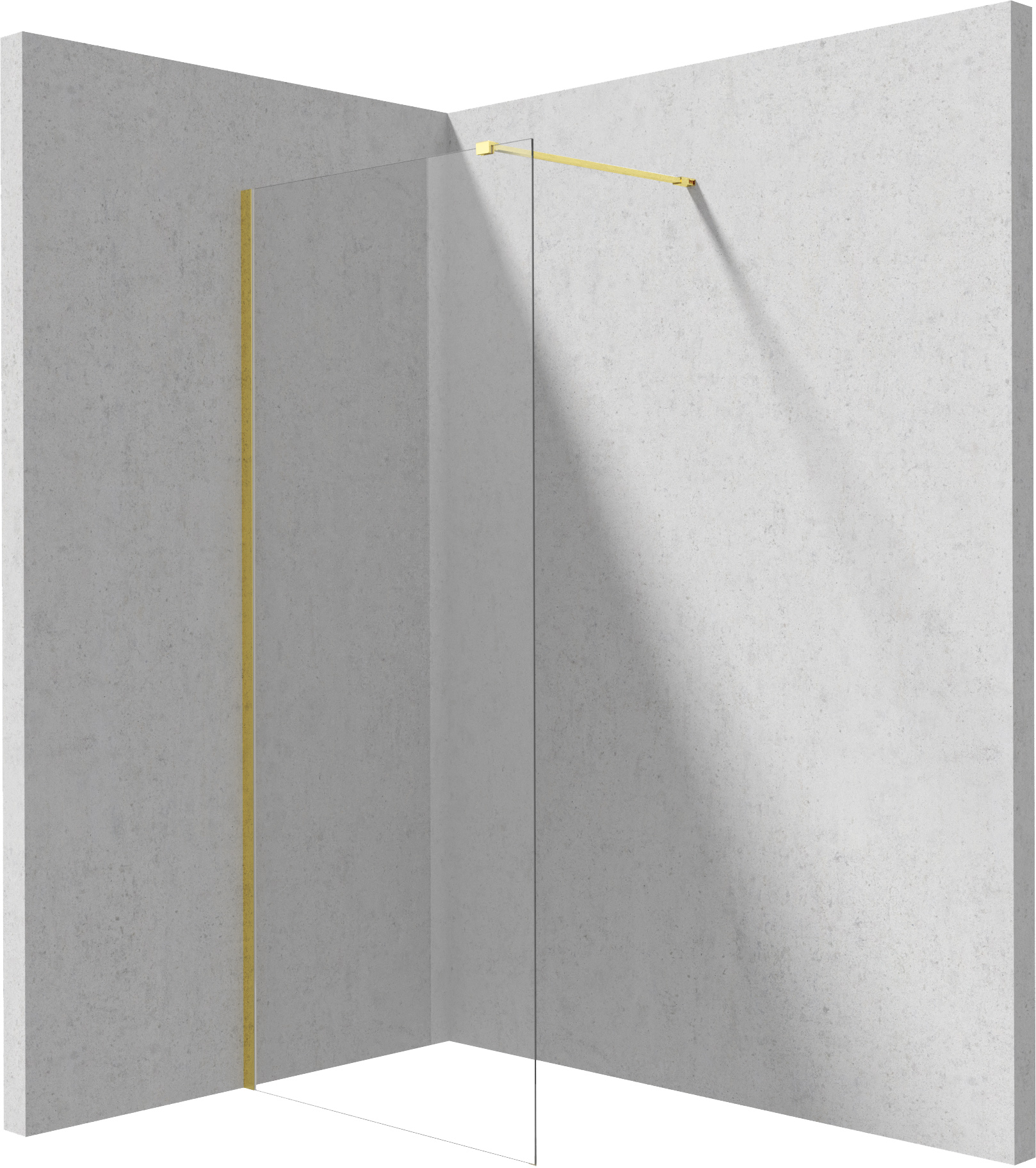 Deante Prizma parete doccia walk-in 100 cm oro lucida/vetro trasparente KTJ_Z30P