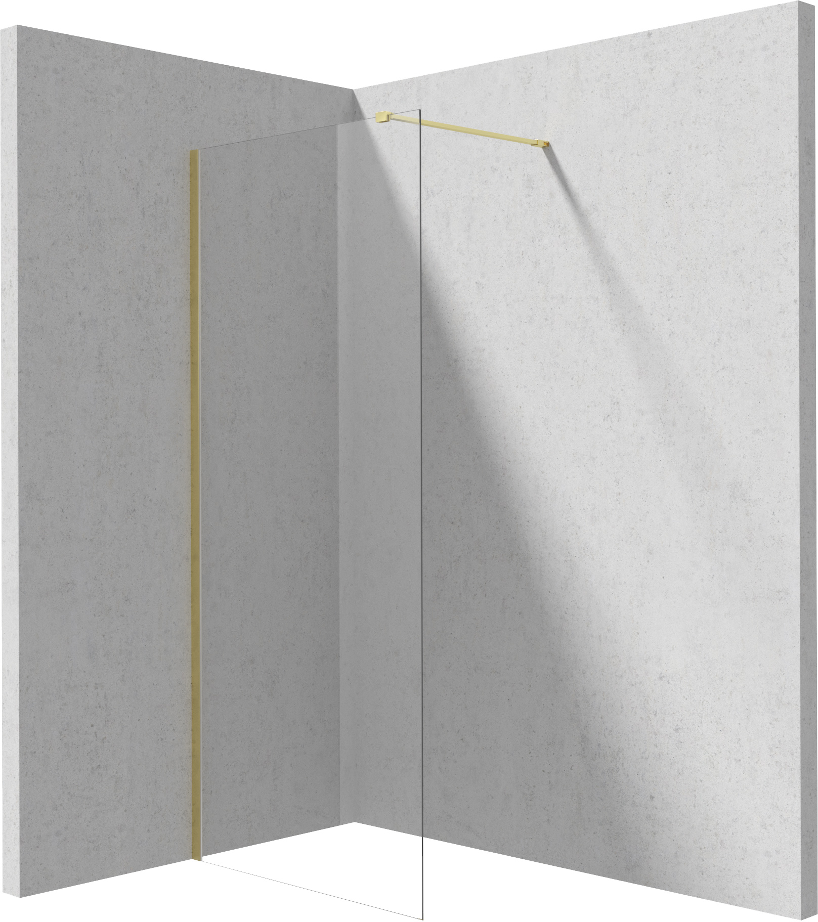 Deante Prizma parete doccia walk-in 70 cm oro spazzolata/vetro trasparente KTJ_R37P
