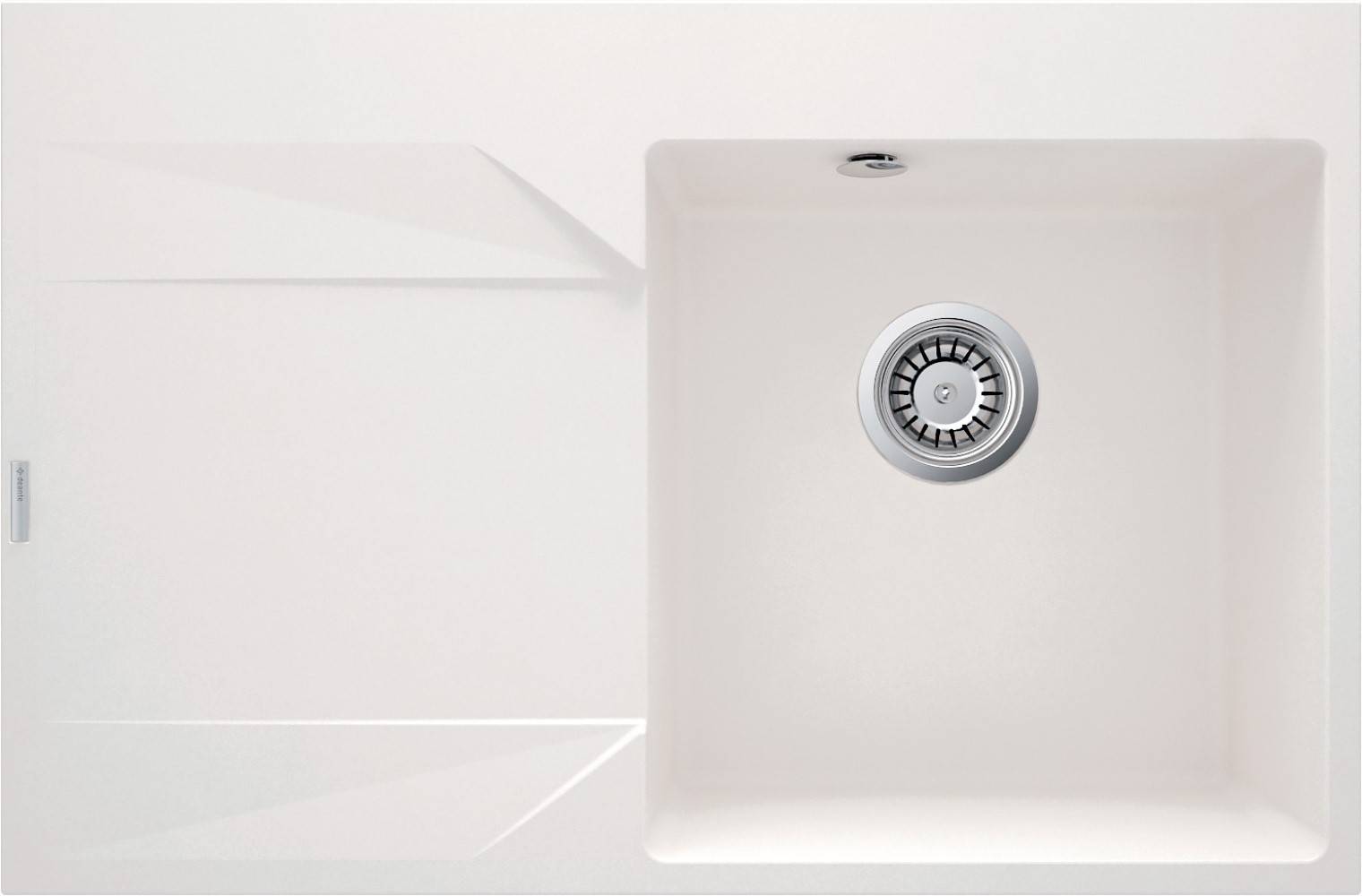 Deante Evora lavello in granito 76x50 cm bianco ZQJ_A11L