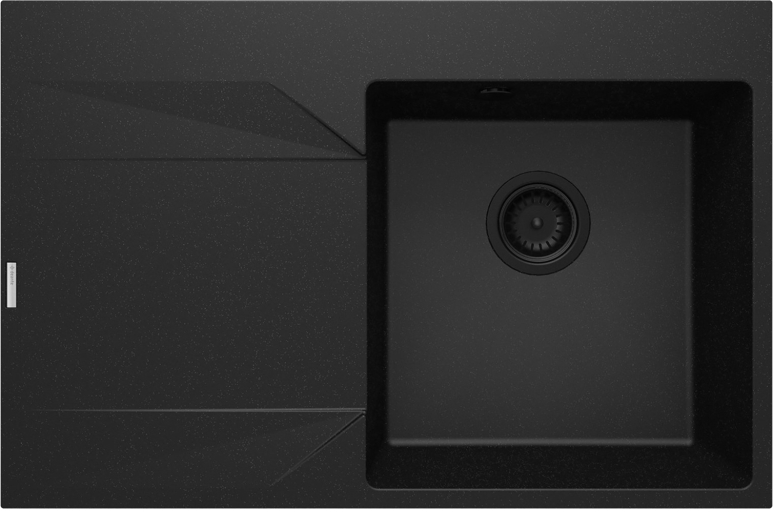 Deante Evora lavello in granito 76x50 cm grigio/grafite/inox ZQJ_G11L