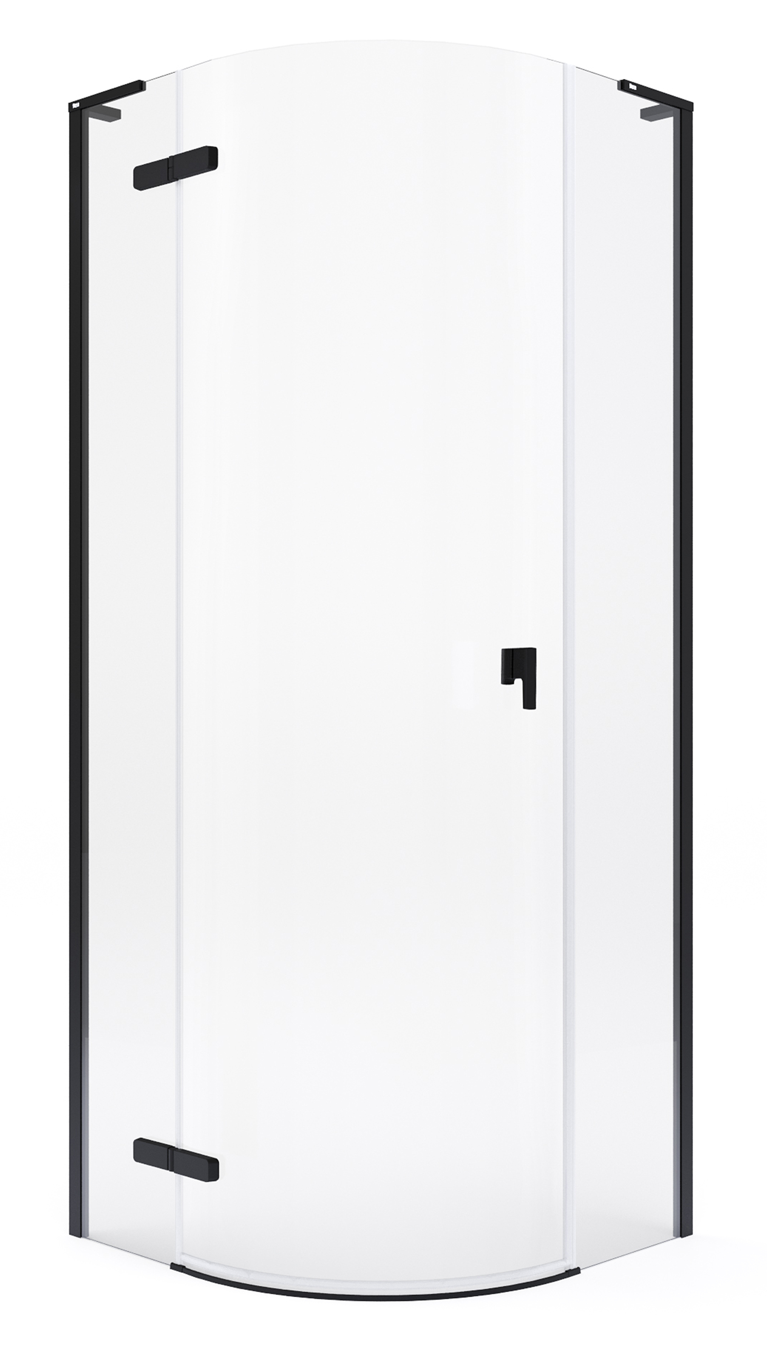 Roca Metropolis-N box doccia 90x90 cm semicircolare nero opaca/vetro trasparente AMP1009016M