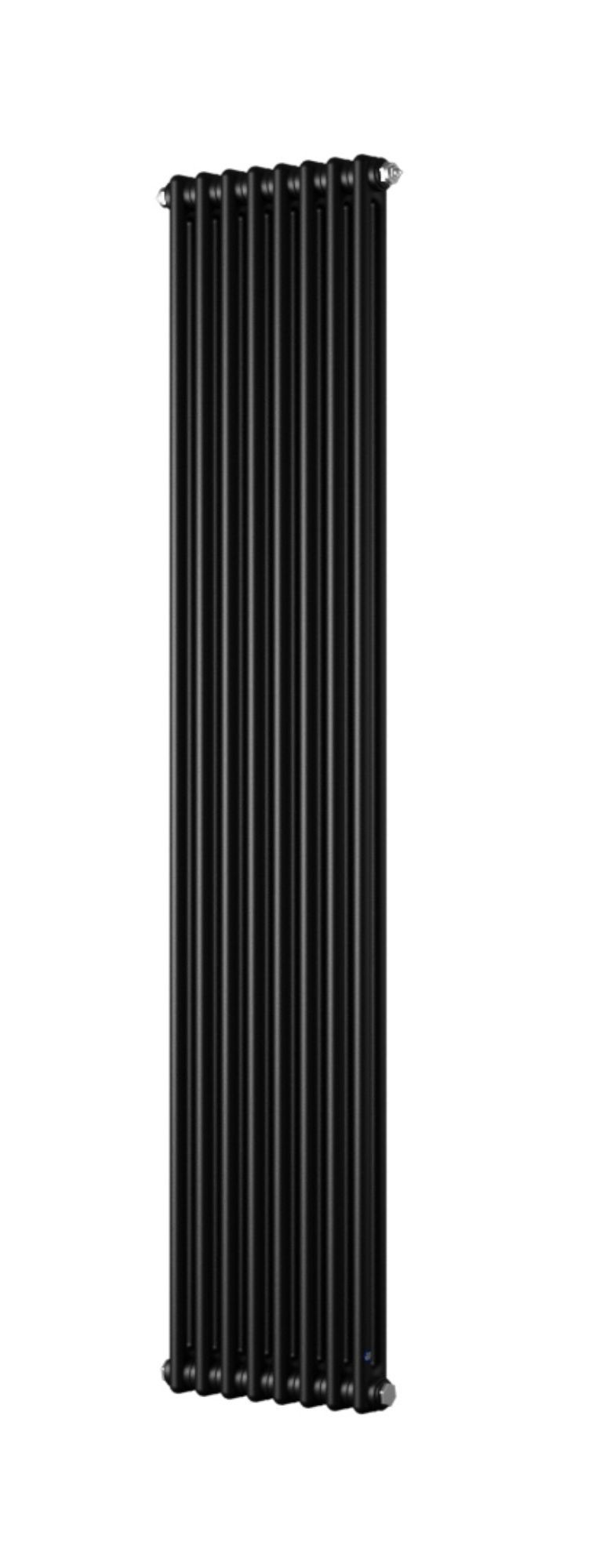 Instal Projekt Tubus 2 radiatore per ambienti 179.3x65 cm podłączenie inferiore nero TUB2-180/14VC75