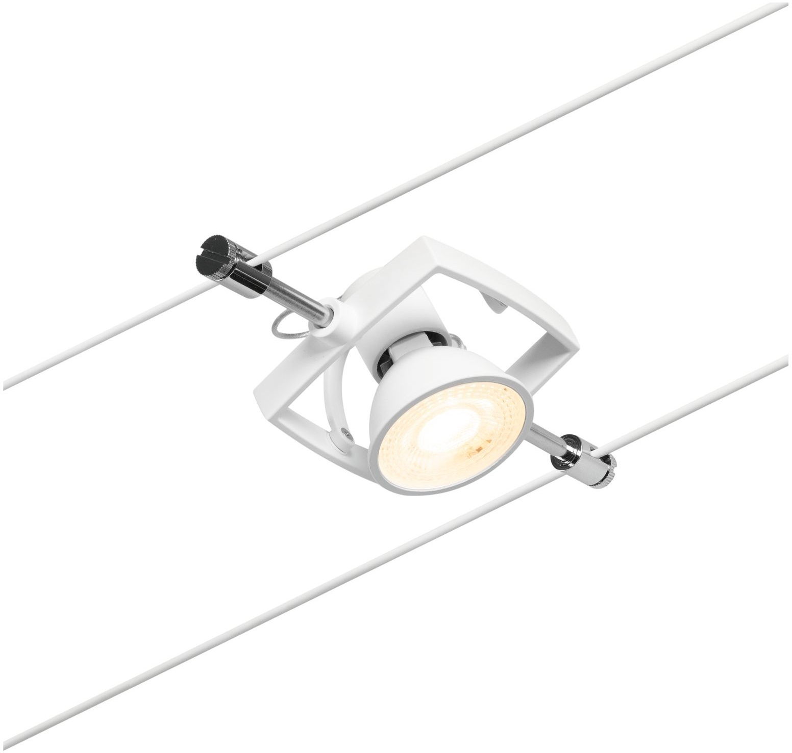 Paulmann Mac lampada per illuminazione a fune 1x10 W bianco-cromo 94433