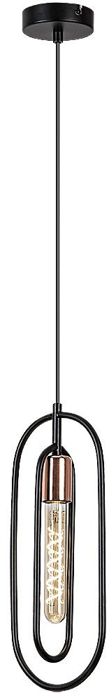 Rabalux Rovier lampada sospesa 1x40 W nero-rame 72263