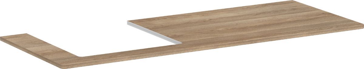 Hansgrohe Xelu Q piano sopra armadietto 136x55 cm rovere 54097230