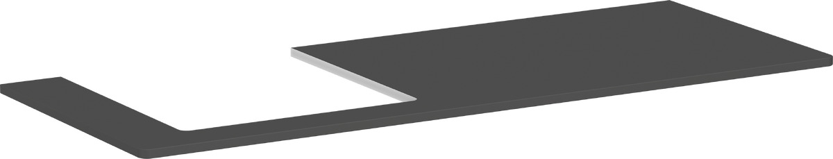 Hansgrohe Xelu Q piano sopra armadietto 136x55 cm grigio 54097910