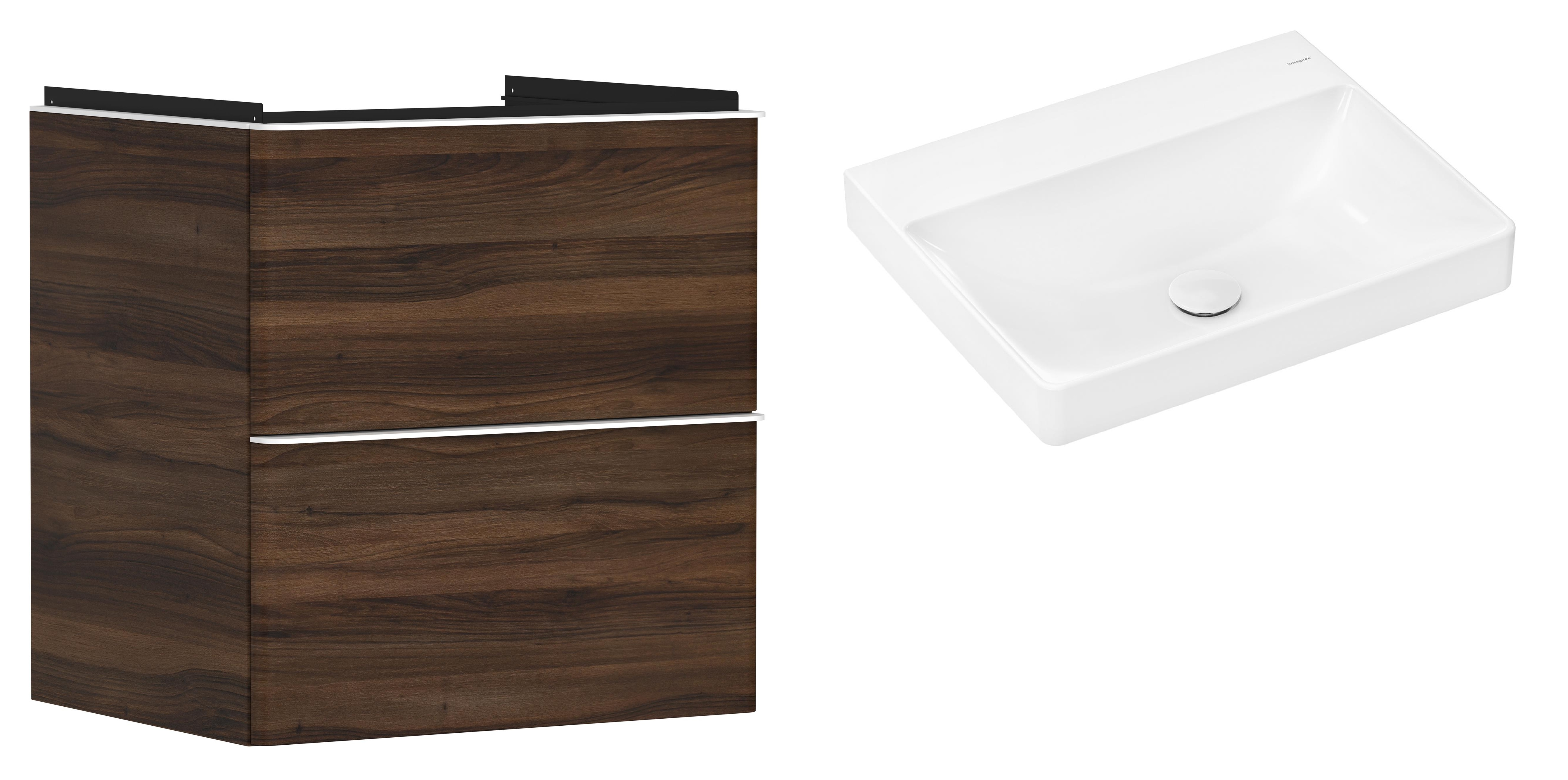 Set armadietto Hansgrohe Xelu Q 54026700, lavabo Hansgrohe Xelu Q 61017450