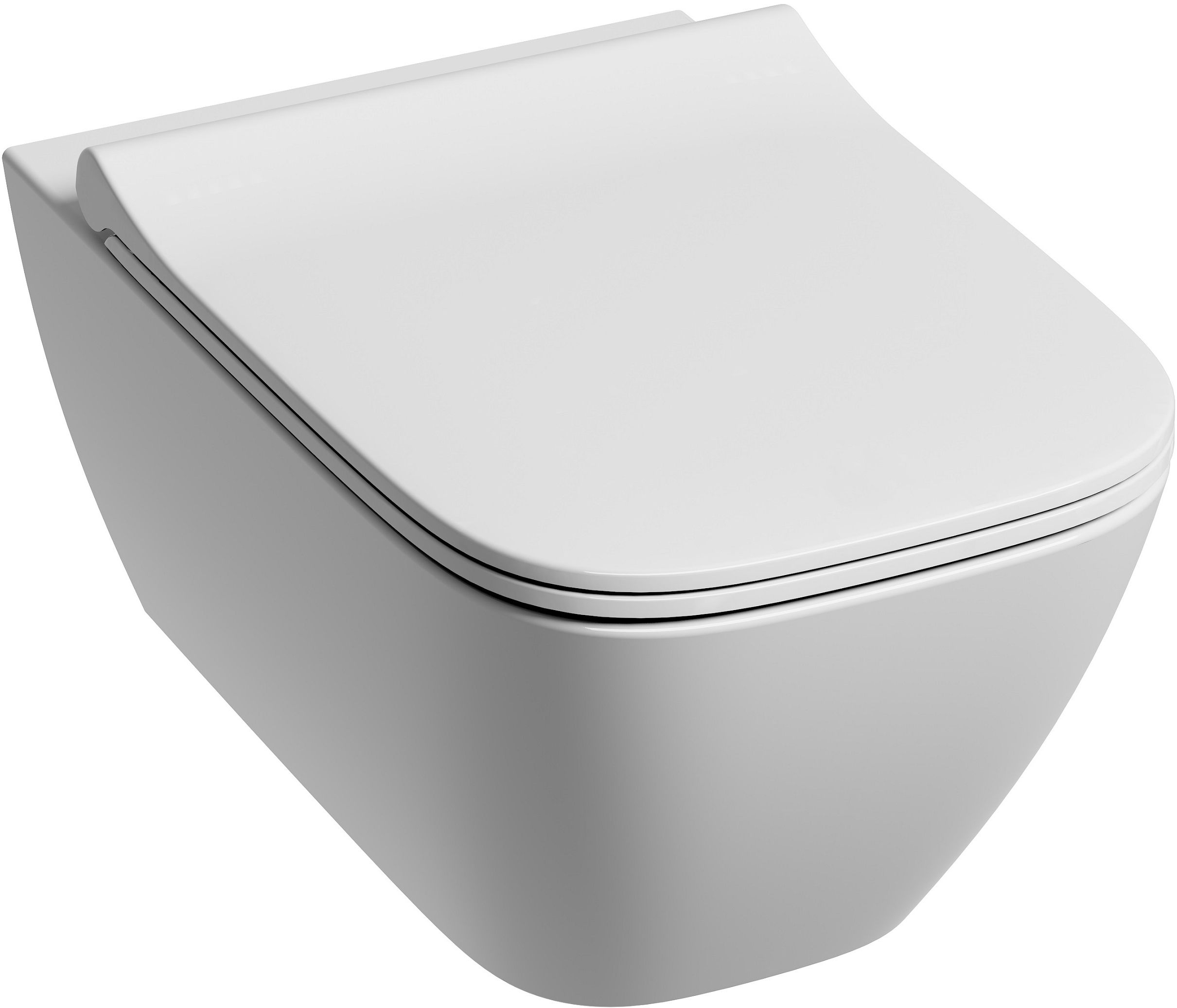 Set vaso WC Geberit Smyle Square 500.379.01.8, copriwater Geberit Smyle Square 500.240.01.1