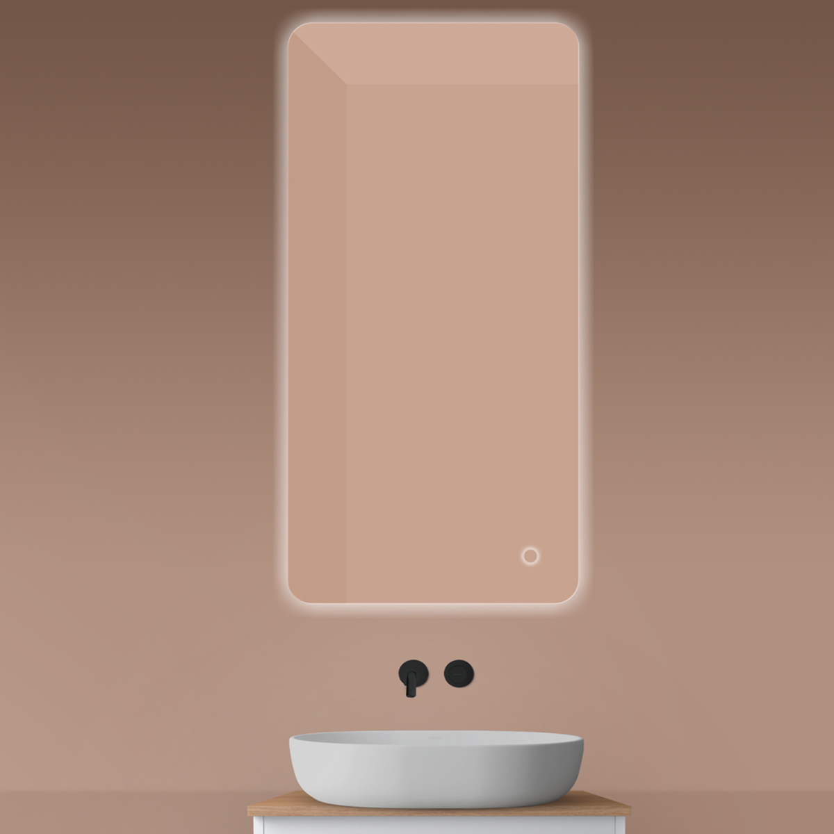 Oltens Nordlis specchio 60x120 cm rettangolare con illuminazione con tappetino riscaldante 64121000