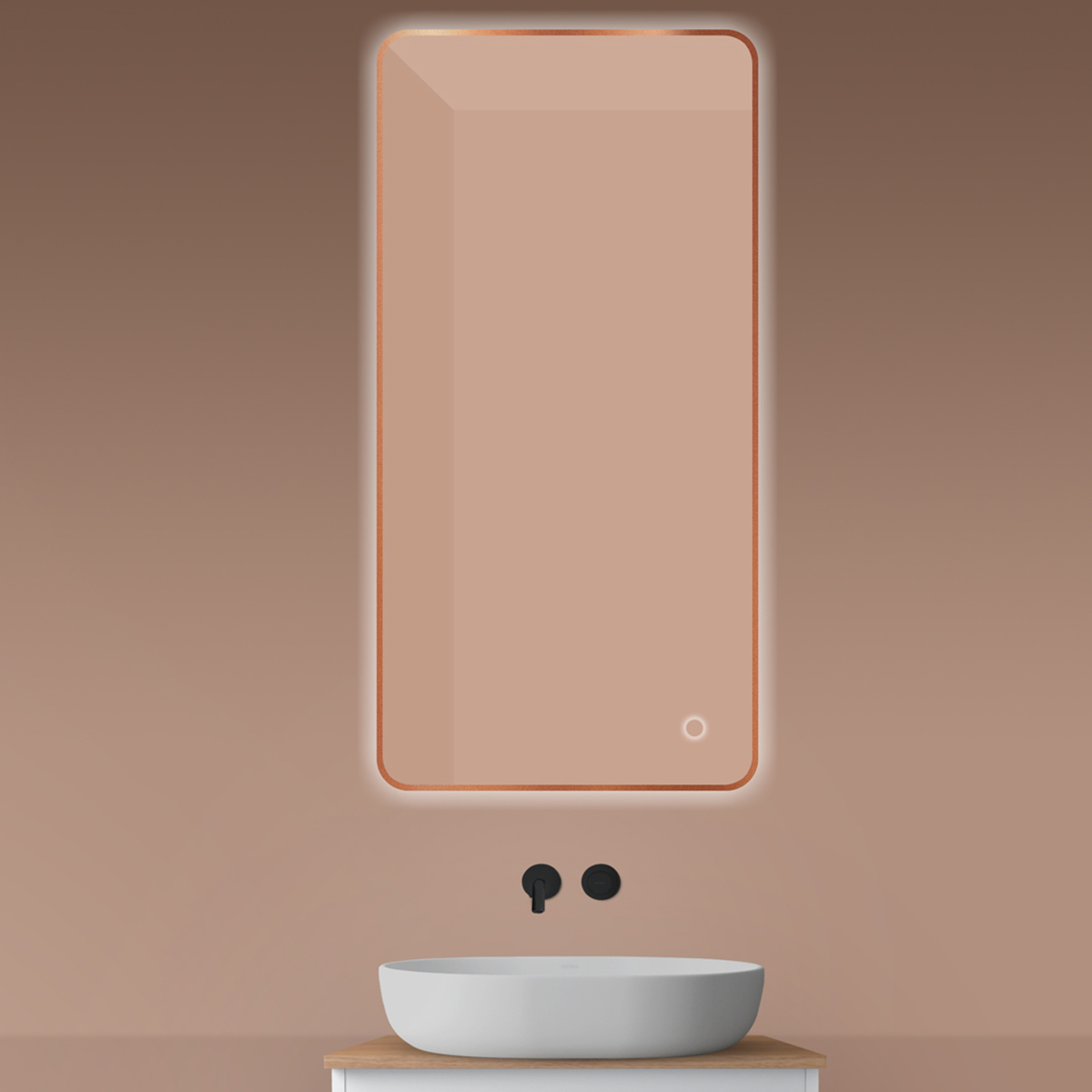 Oltens Nordlis specchio 60x120 cm rettangolare con illuminazione con tappetino riscaldante 64121610