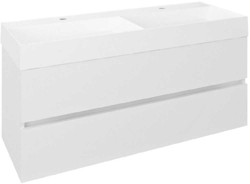 Sapho Odetta armadietto 118x43.5x50 cm sottolavabo sospeso bianco DT120-3030