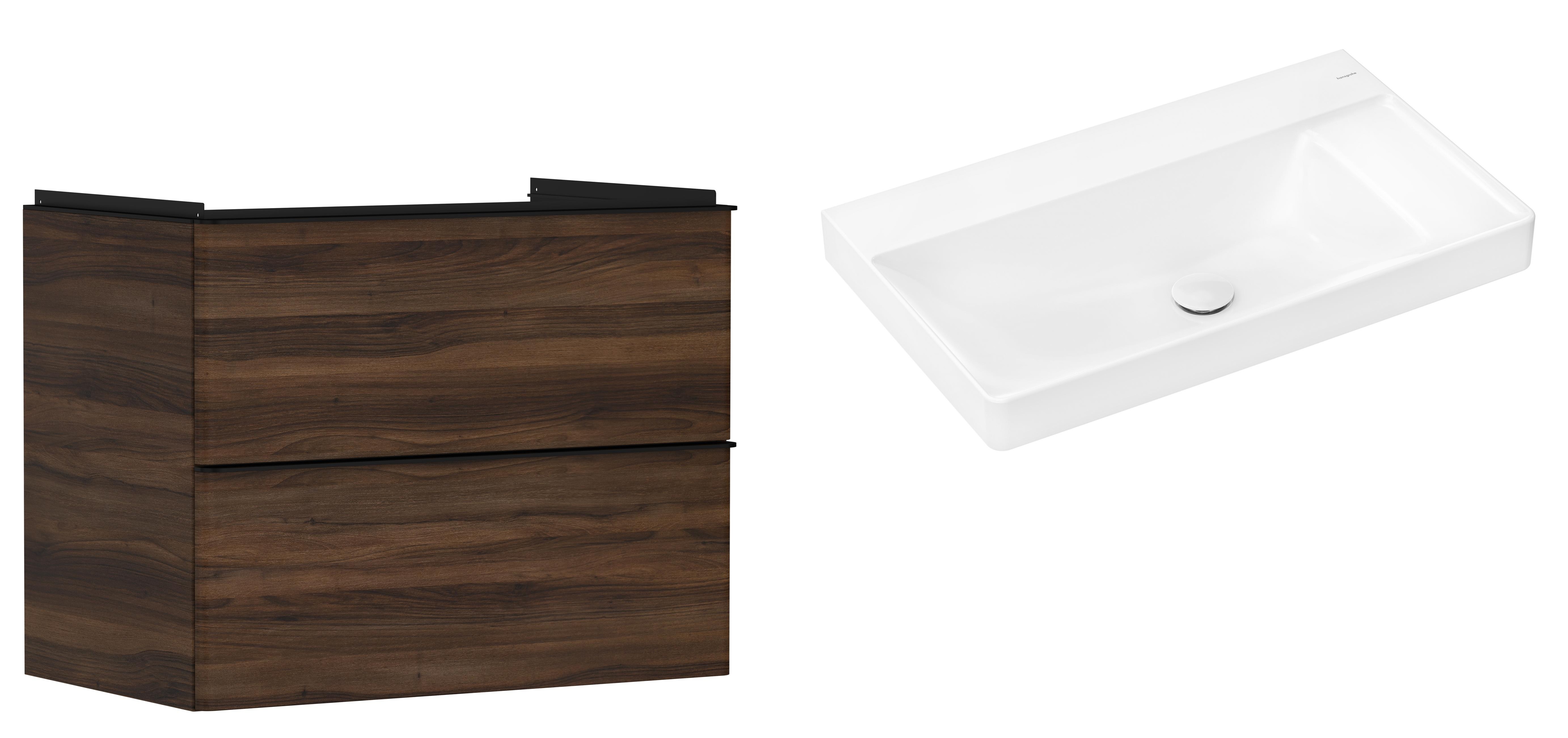 Set armadietto Hansgrohe Xelu Q 54030670, lavabo Hansgrohe Xelu Q 61026450