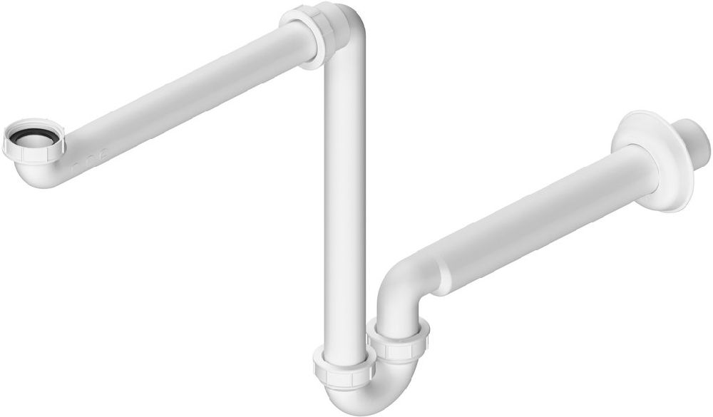 Bruckner sifone per lavabo a tubo bianco 151.127.0