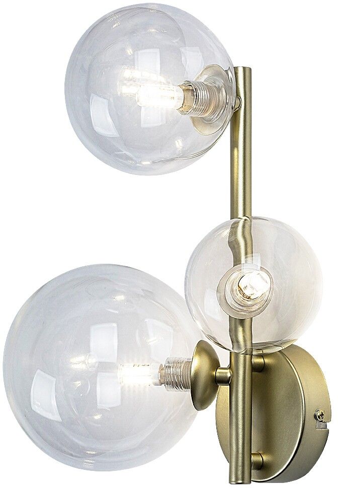 Rabalux Aslov lampada da parete 3x28 W trasparente-oro 71299