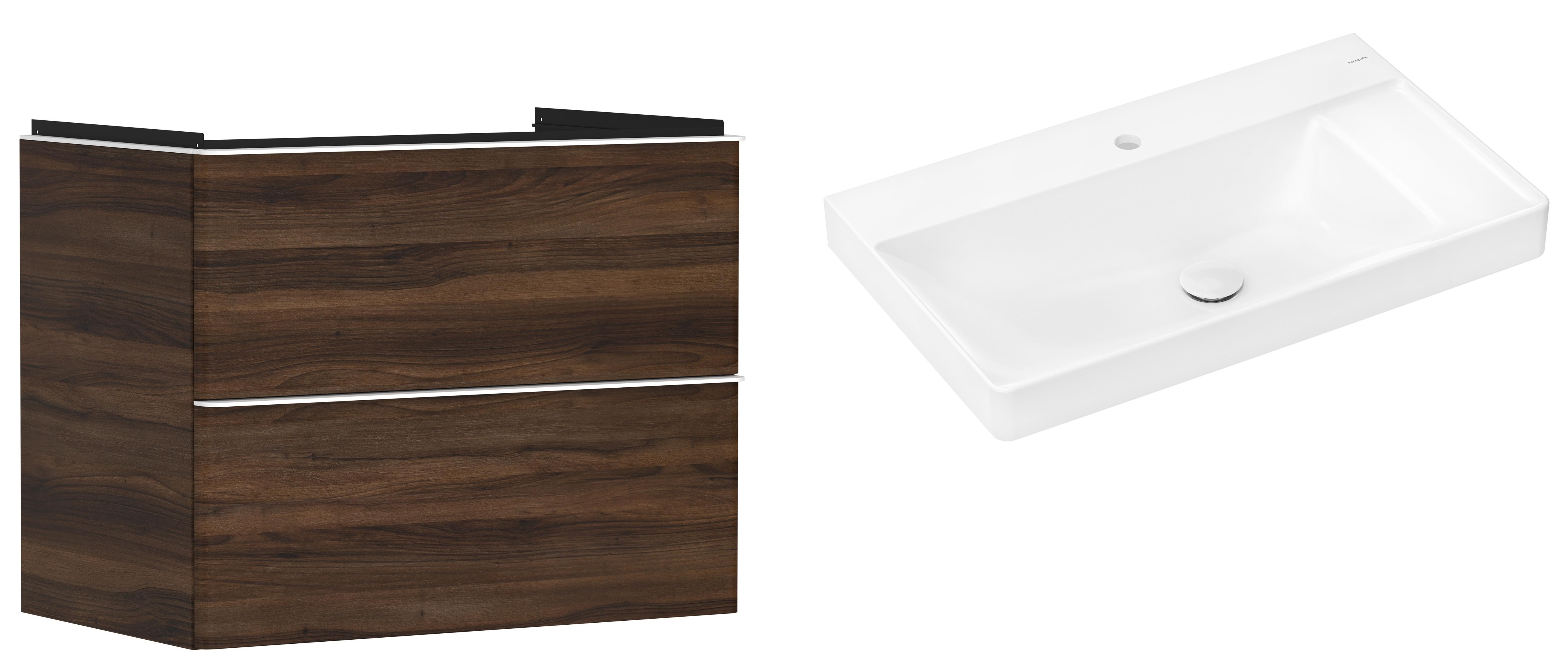 Set armadietto Hansgrohe Xelu Q 54030700, lavabo Hansgrohe Xelu Q 61024450