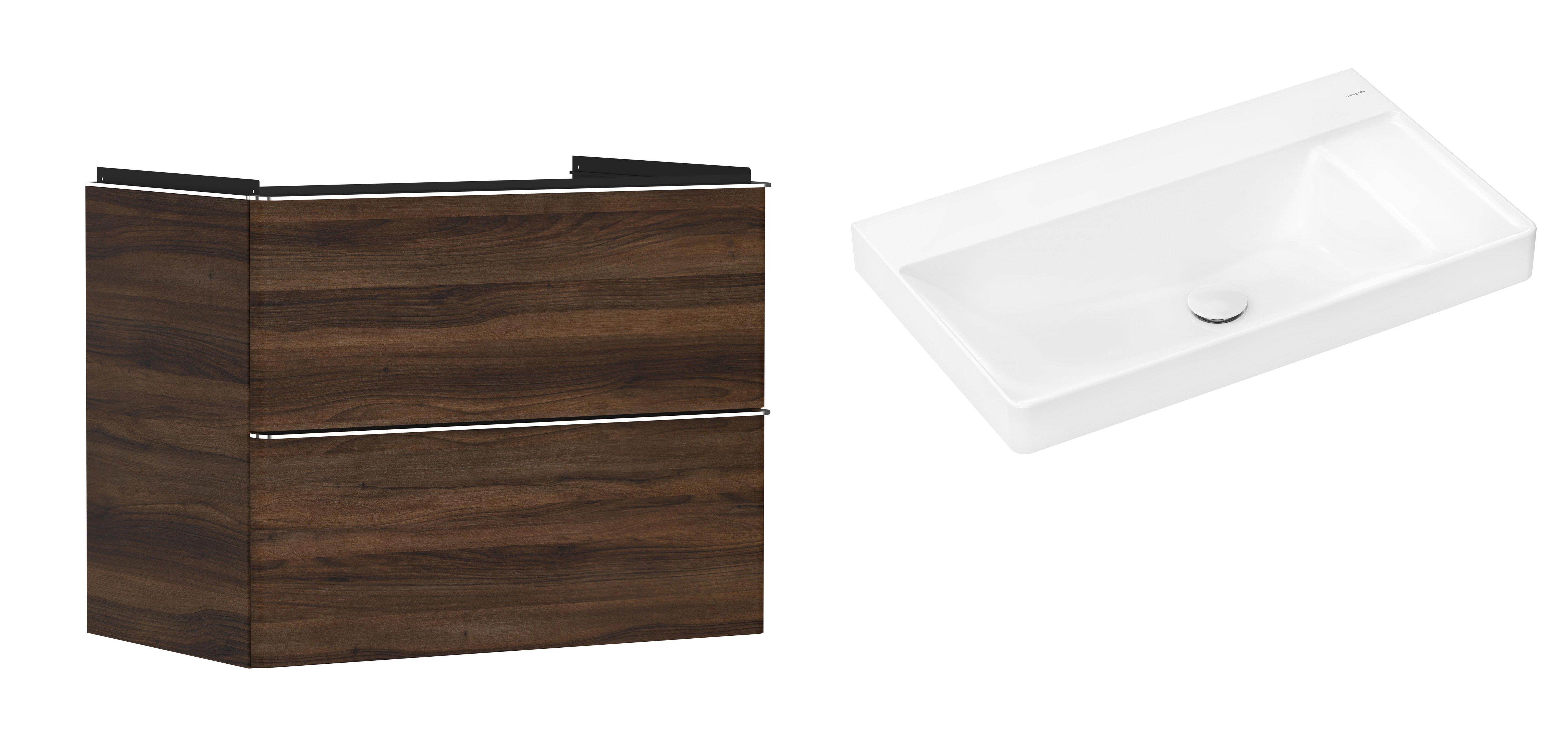 Set armadietto Hansgrohe Xelu Q 54030000, lavabo Hansgrohe Xelu Q 61026450