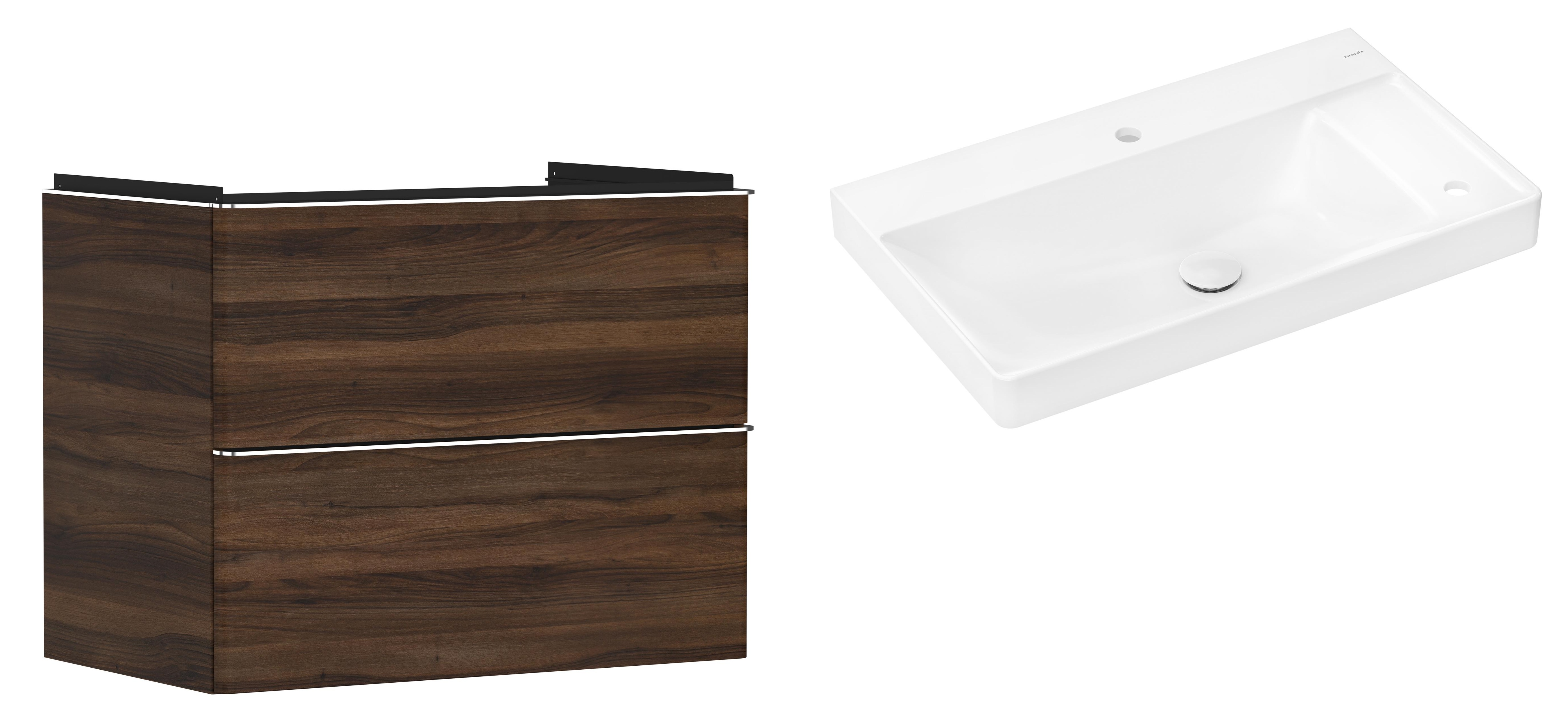Set armadietto Hansgrohe Xelu Q 54030000, lavabo Hansgrohe Xelu Q 61025450