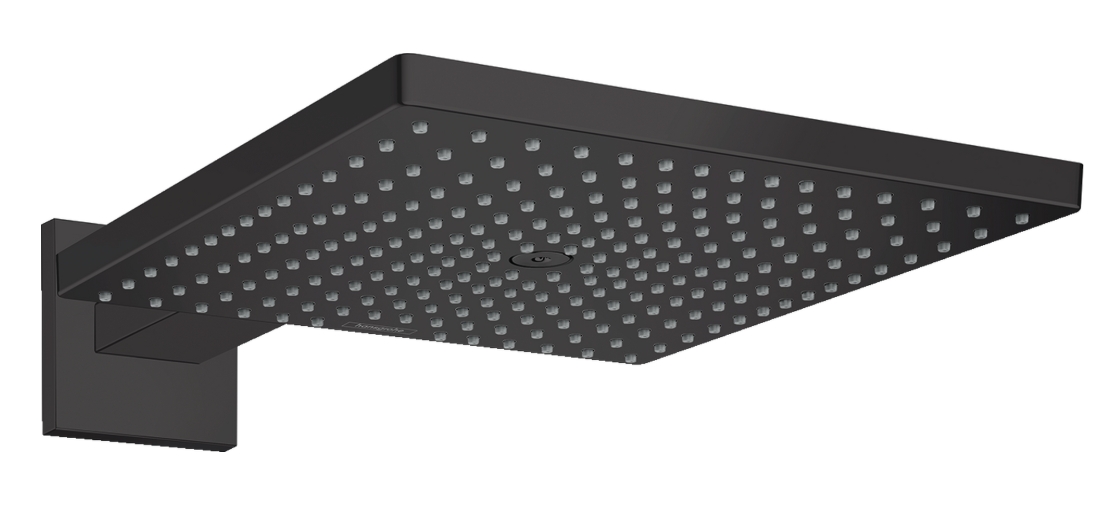 Hansgrohe Raindance E soffione doccia con braccio 30x30 cm quadrata nero 26239670