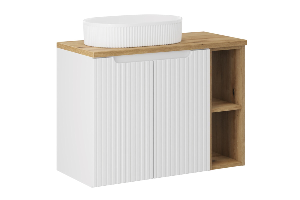 Set armadietto Comad Nova White NOVA WHITE 82-60-2D, lavabo Comad Beyond BEYOND 5 WHITE ( E-6564 ), NOVA OAK 81-20-39, NOVA OAK A 89-80