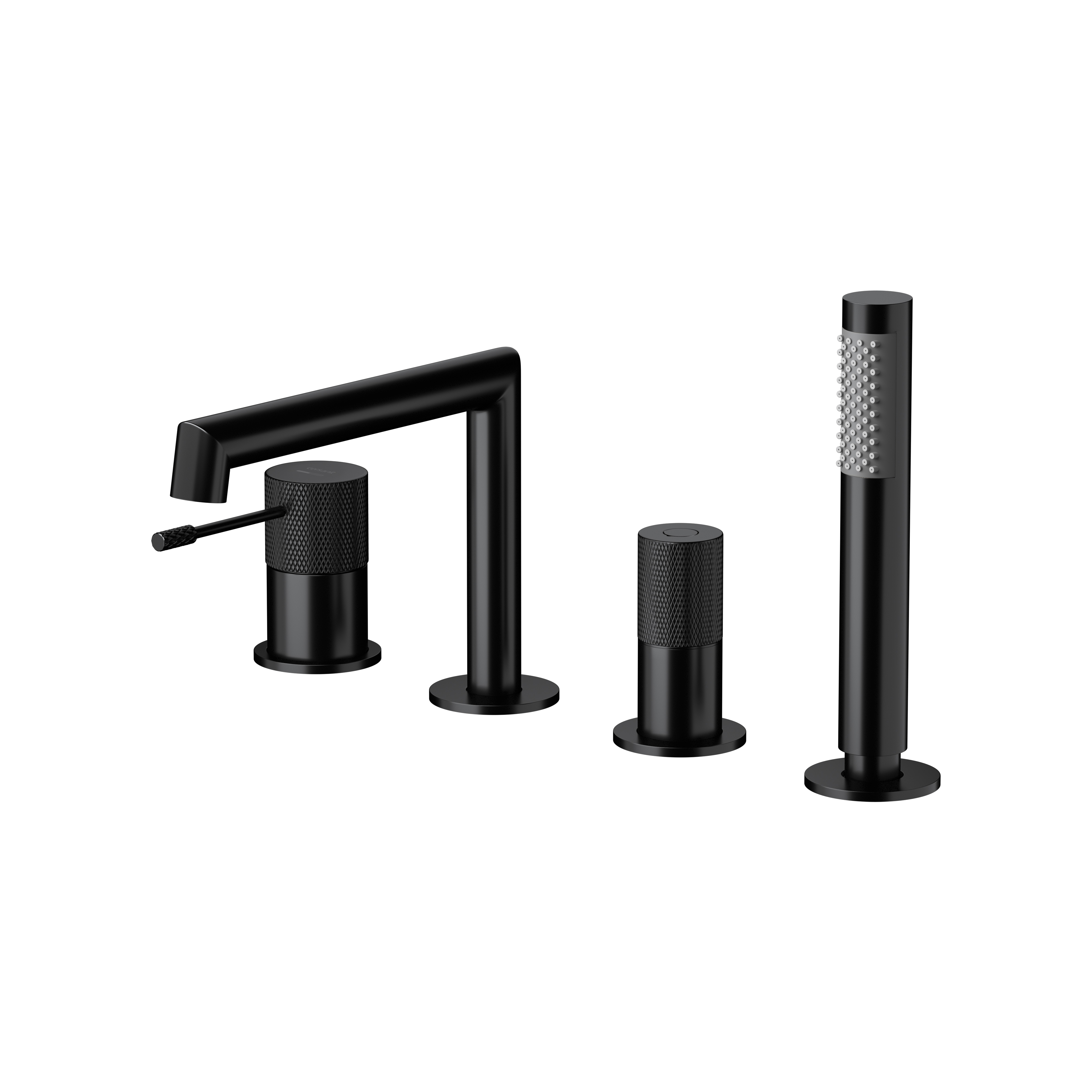 Cersanit Zen rubinetto per vasca e doccia bordo vasca nero S951-568