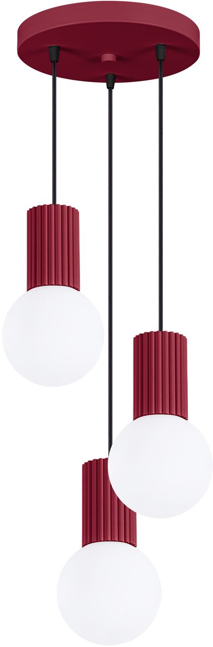 Sollux Lighting Halo lampada sospesa 3x8 W bianco-borgogna SL.1750