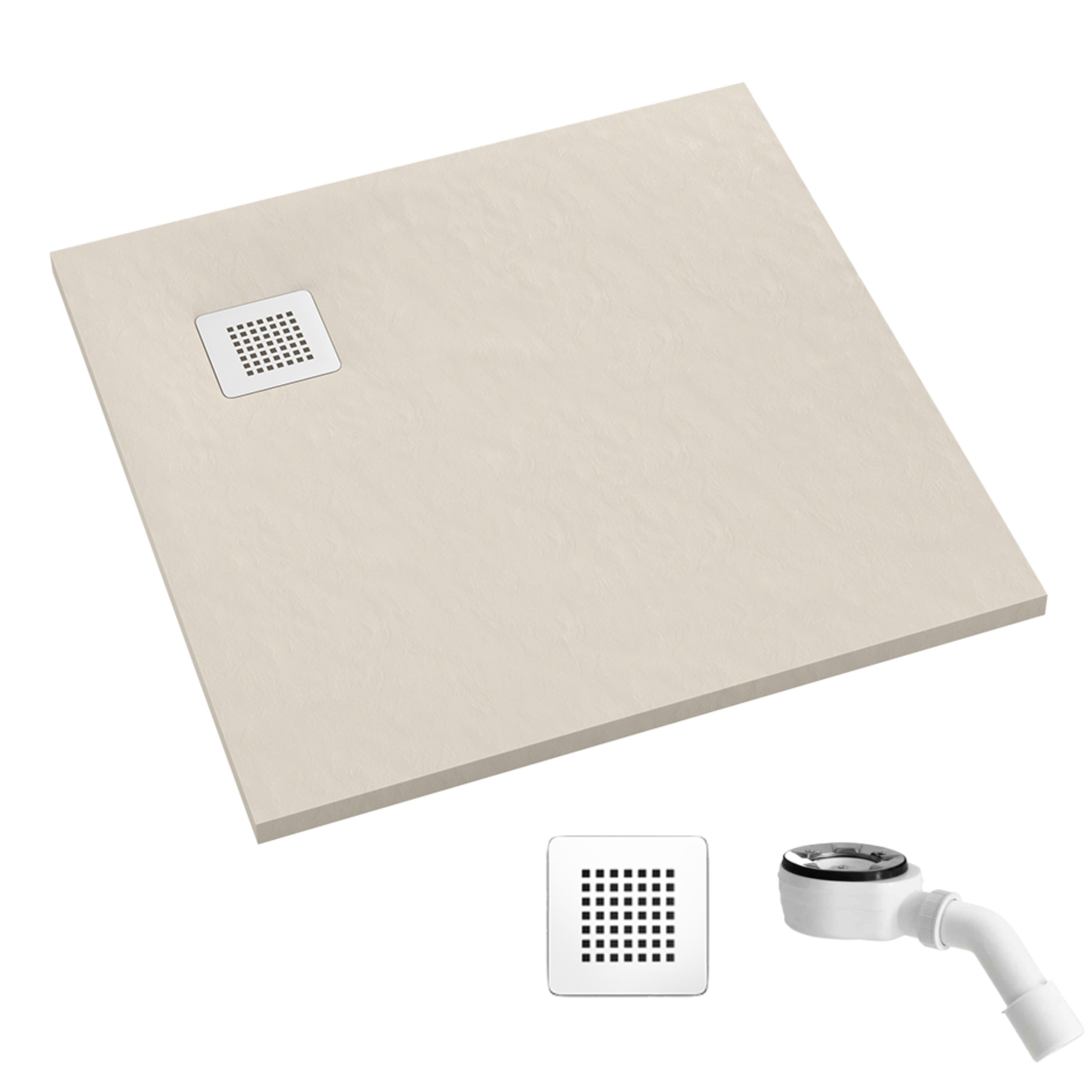 Schedpol Kalait Cashmere Stone piatto doccia quadrato 90x90 cm beige 33101PKSTM2