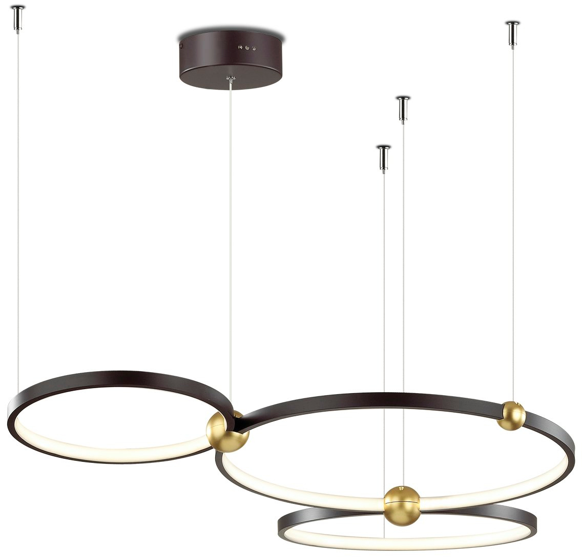 Altavola Design Aurora lampada sospesa 3x63 W nero-oro LA111/P_50_3k_black_dimm