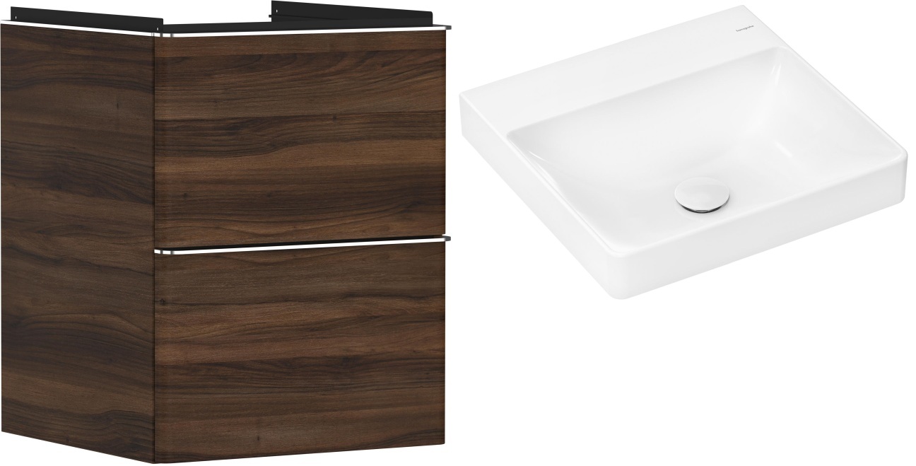 Set armadietto Hansgrohe Xelu Q 54022000, lavabo Hansgrohe Xelu Q 61013450