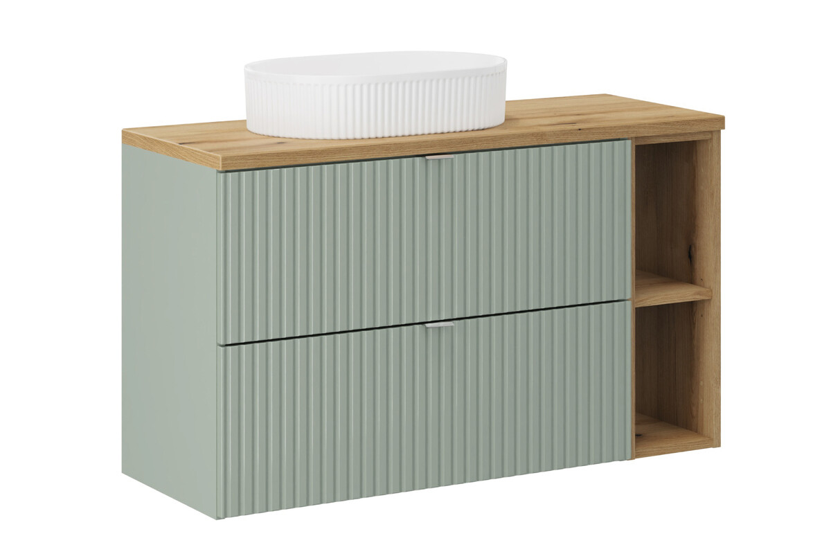 Set armadietto Comad Line Reed Green LINE REED GREEN D 82-80-2S, lavabo Comad Beyond BEYOND 5 WHITE ( E-6564 ), NOVA OAK 81-20-39, NOVA OAK A 89-100