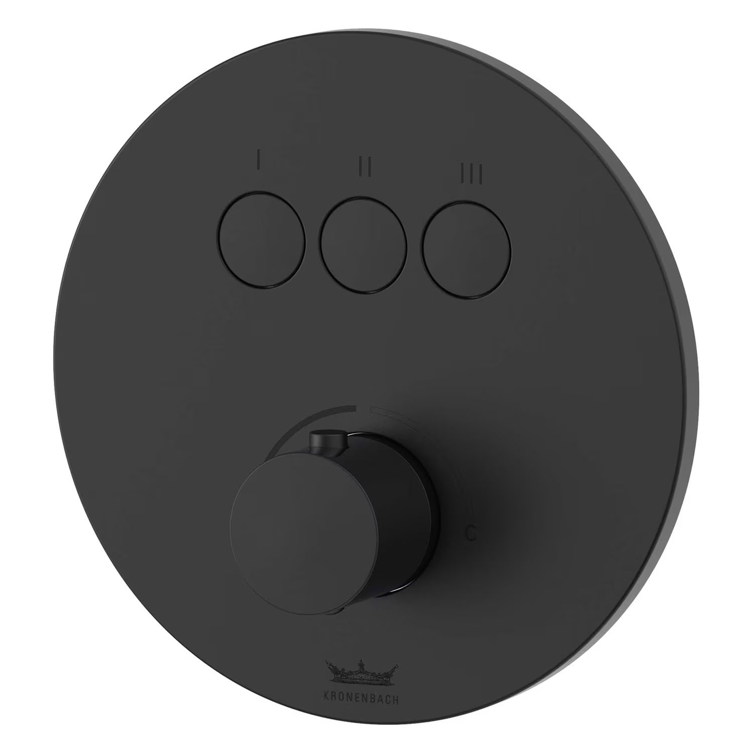 Kronenbach Smart Push rubinetto per vasca e doccia da incasso nero 19043003SM