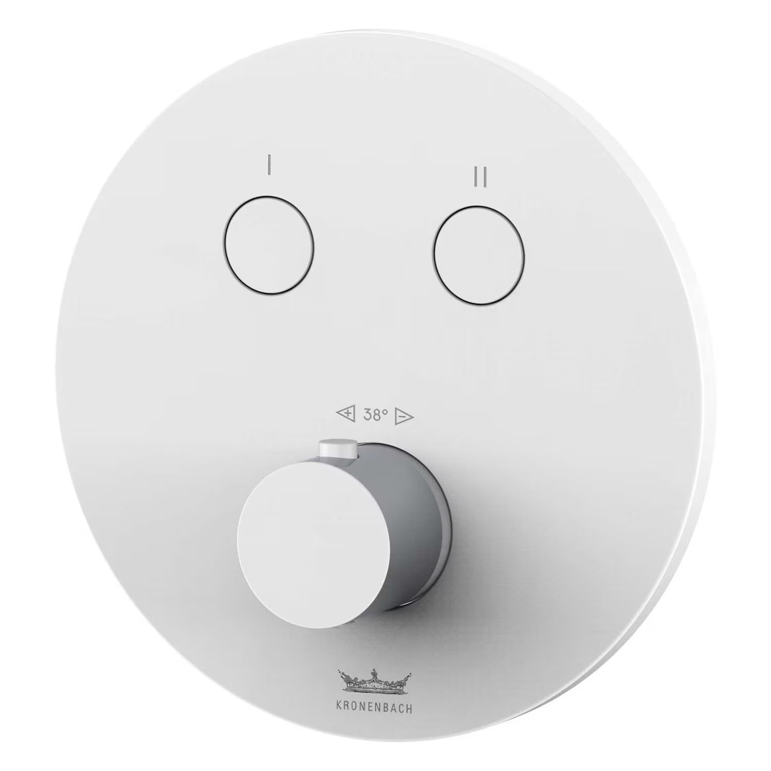 Kronenbach Smart Push rubinetto per vasca e doccia da incasso con termostato bianco 19044002WM