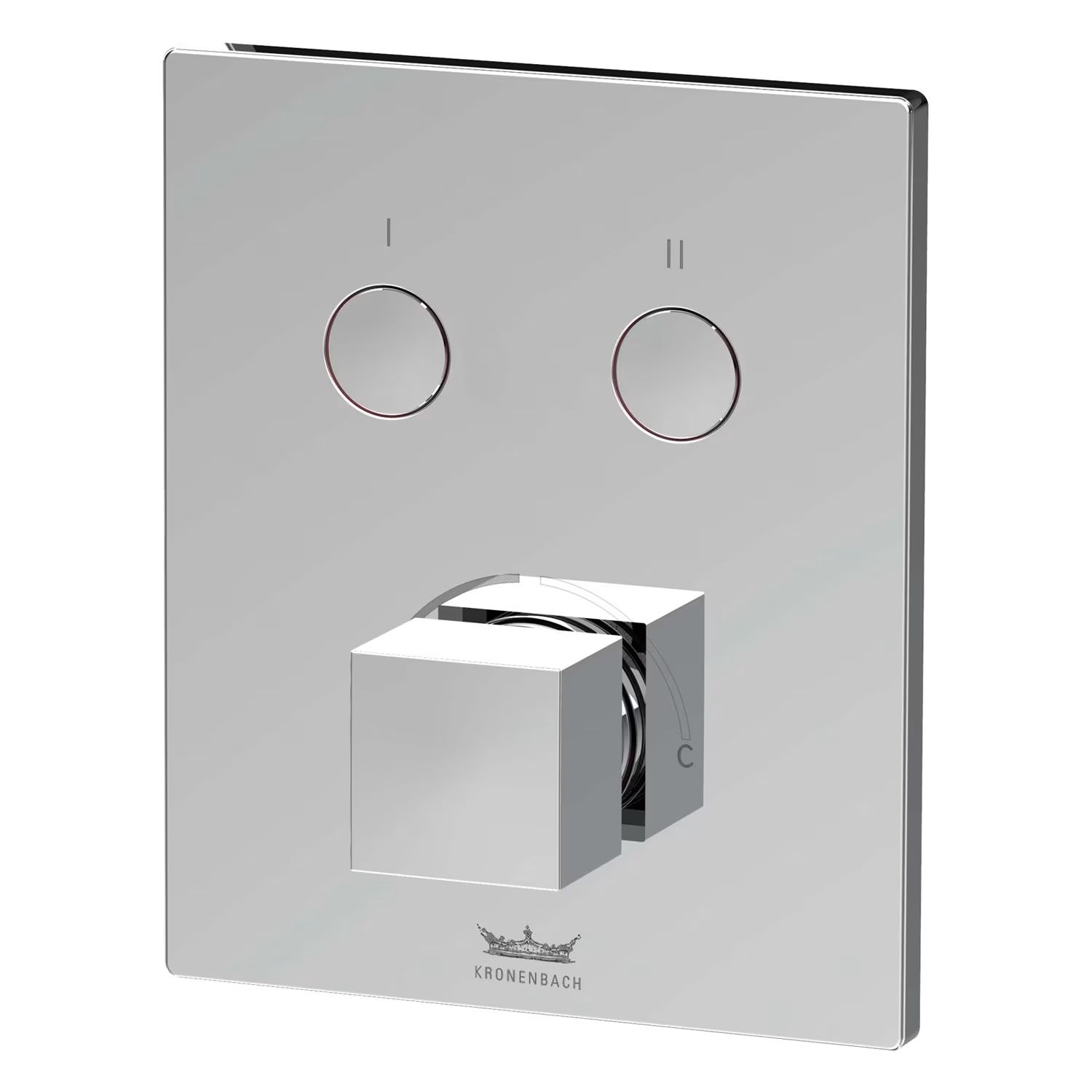 Kronenbach Smart Push rubinetto per vasca e doccia da incasso cromo 19045002CR