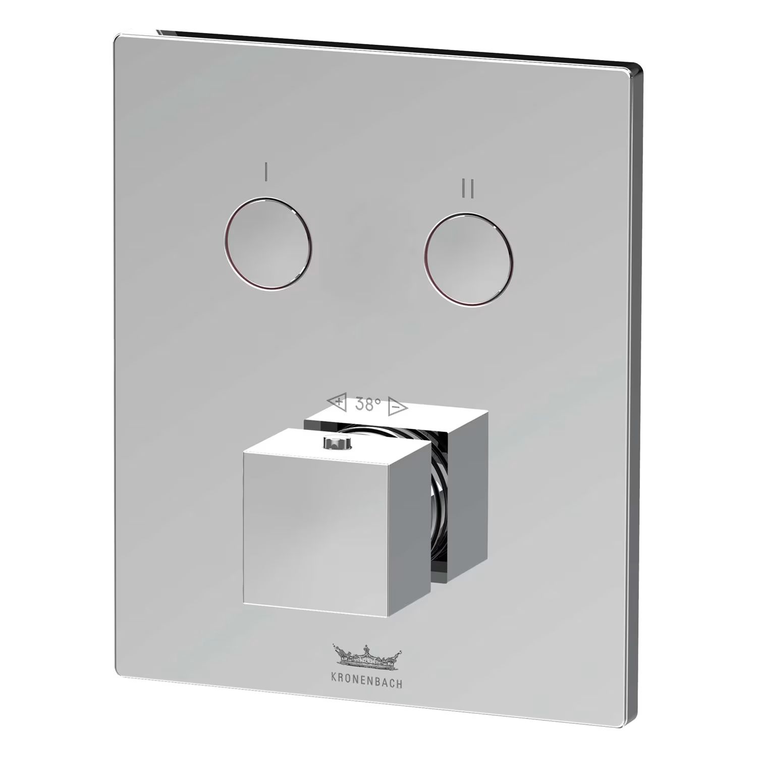 Kronenbach Smart Push rubinetto per vasca e doccia da incasso con termostato cromo 19046002CR