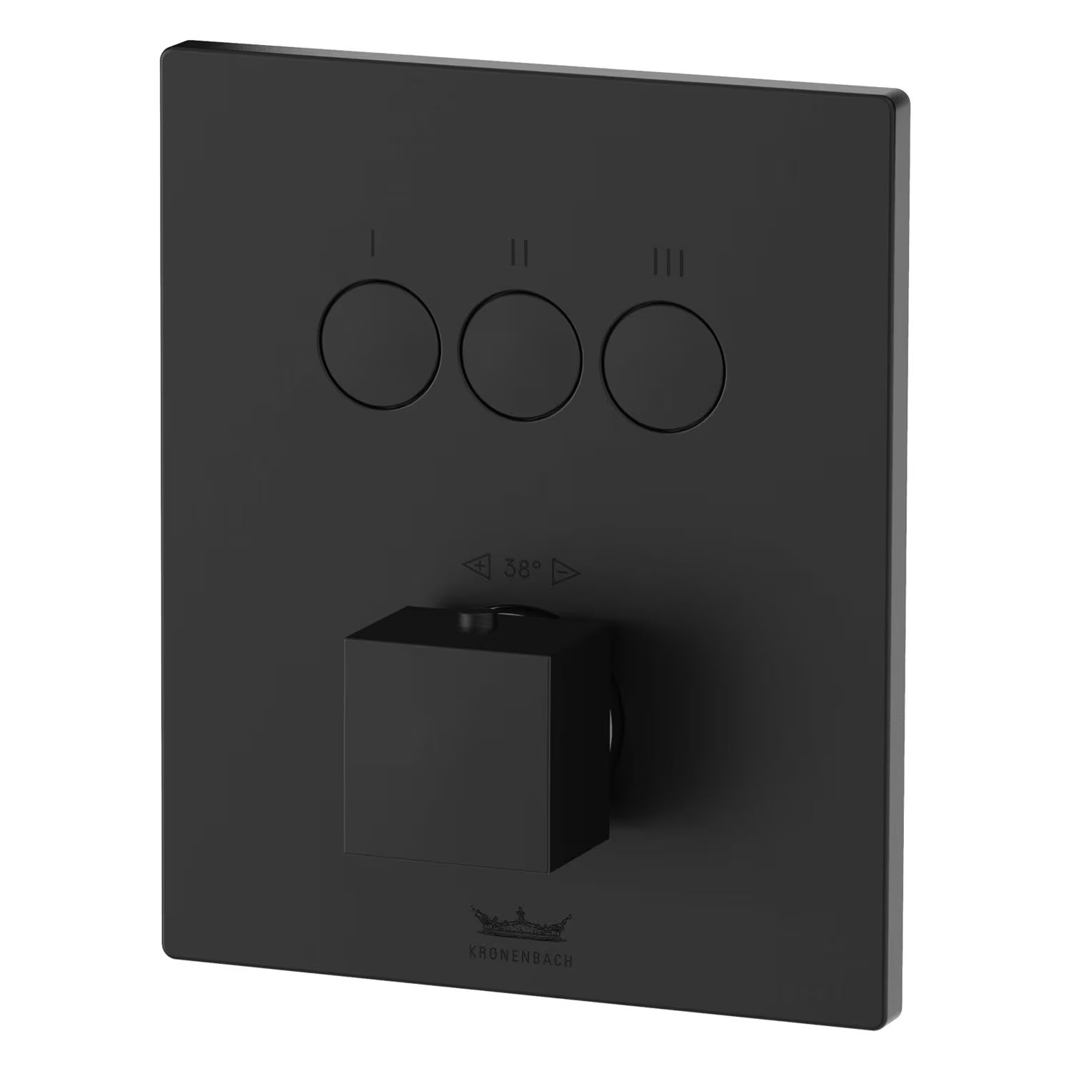 Kronenbach Smart Push rubinetto per vasca e doccia da incasso con termostato nero 19046003SM