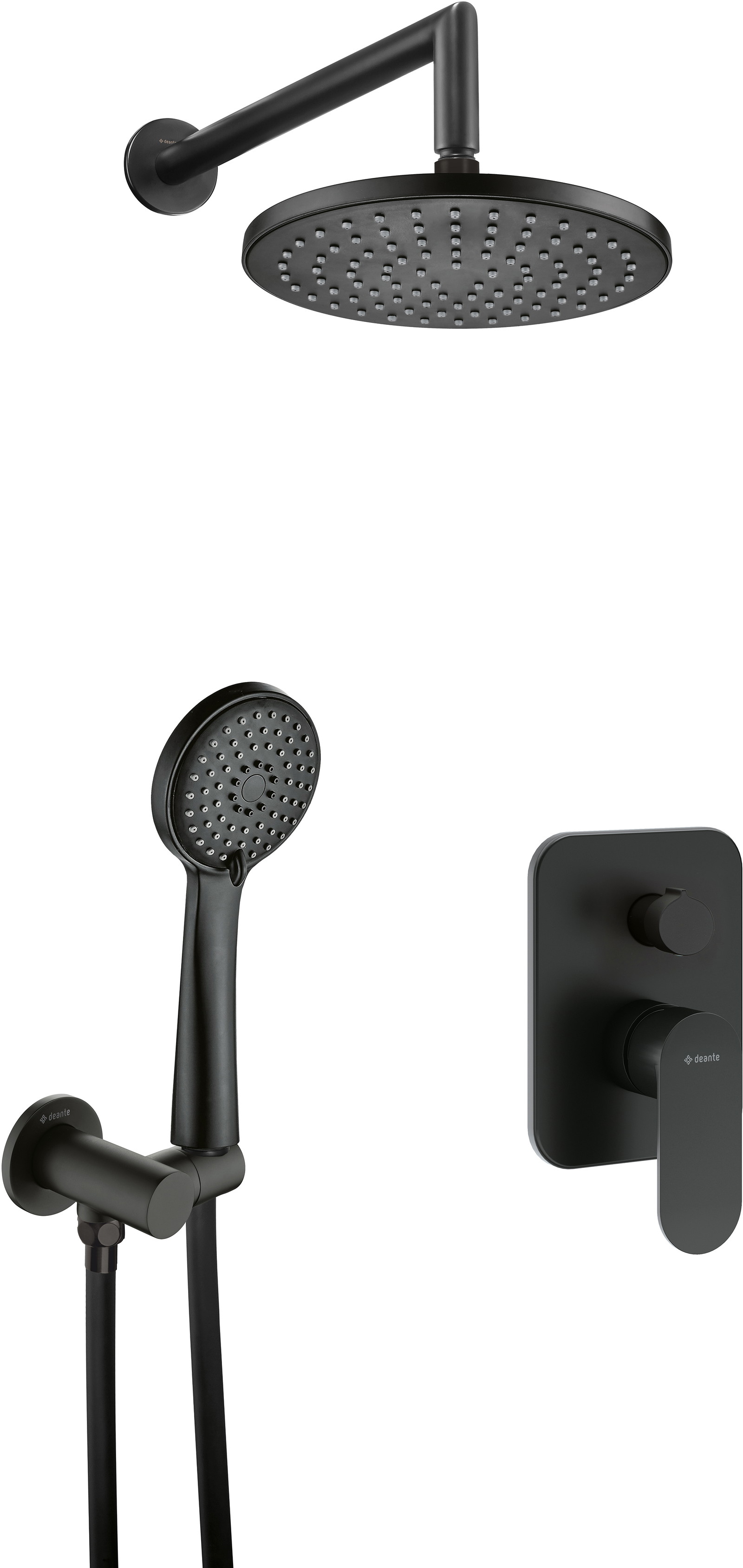 Deante Alpinia set doccia da incasso con soffione nero NAC_N9ER