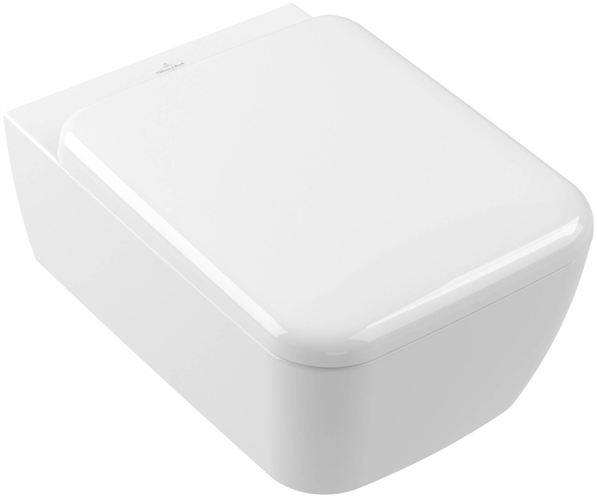 Villeroy & Boch Skyla vaso wc con copriwater a discesa lenta sospeso senza brida con scarico a vortice bianco lucida 4682CL01