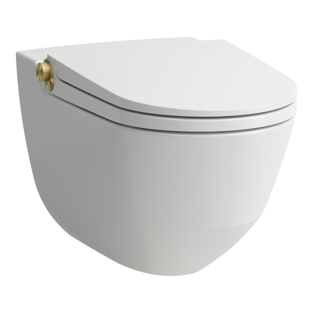 Laufen Cleanet Riva vaso con sedile bidet sospeso senza brida bianco H8206917630001